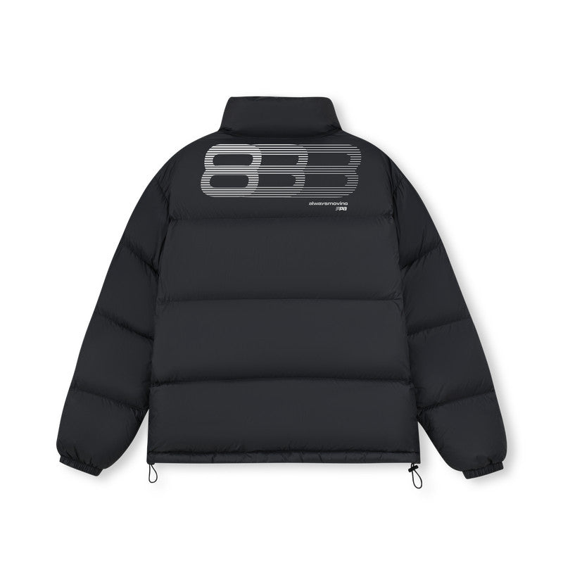 FPA Phantom 8 Short Down Jacket with Stand Collar - Winter Thick Warm Loose Unisex Down Coat for Men