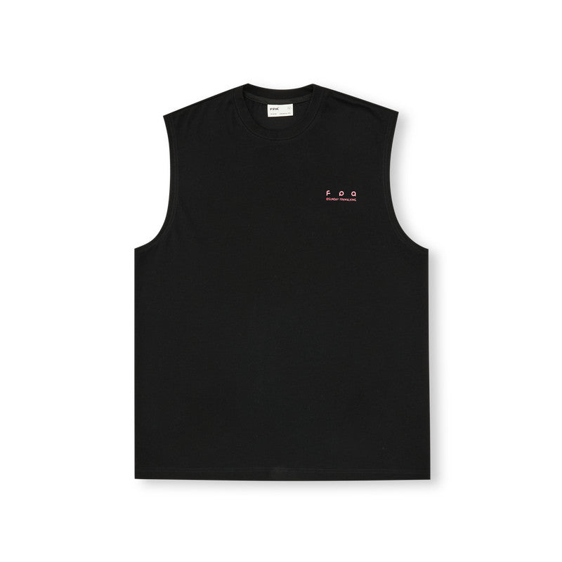 FPA Gradient Logo Sleeveless Tank Top - Chinese Streetwear Summer Round Neck Athletic Vest for Men