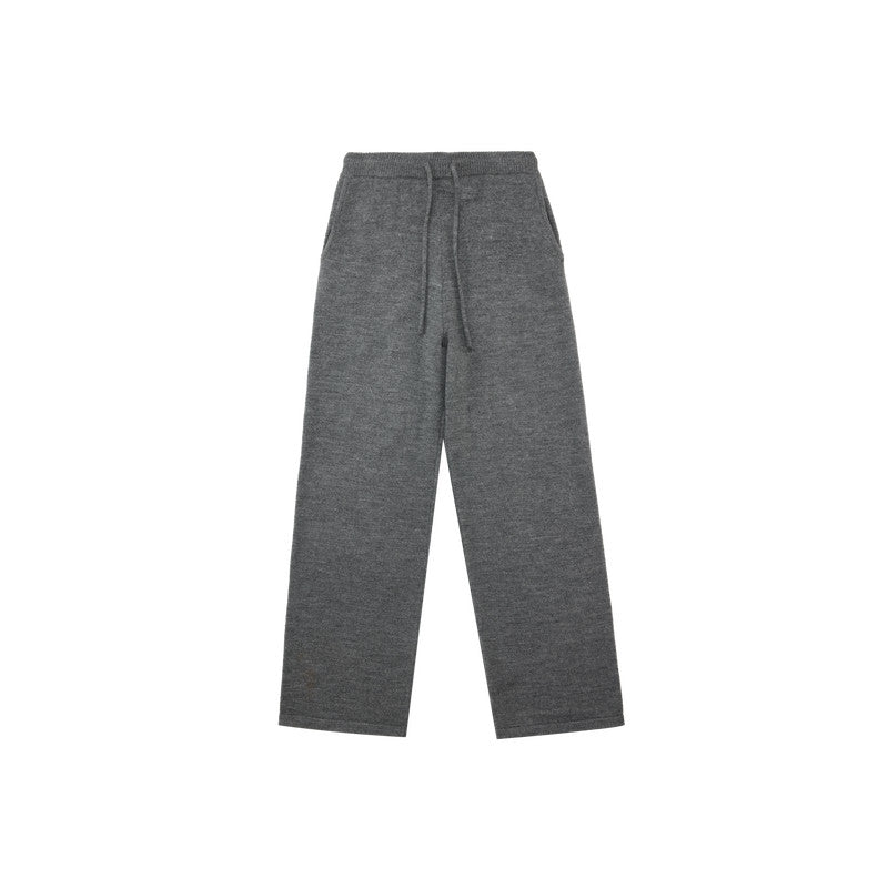 FPA Merino Wool Anti-Pilling Knit Casual Trousers Autumn/Winter Retro Track Suit Straight-Leg Knit Pants