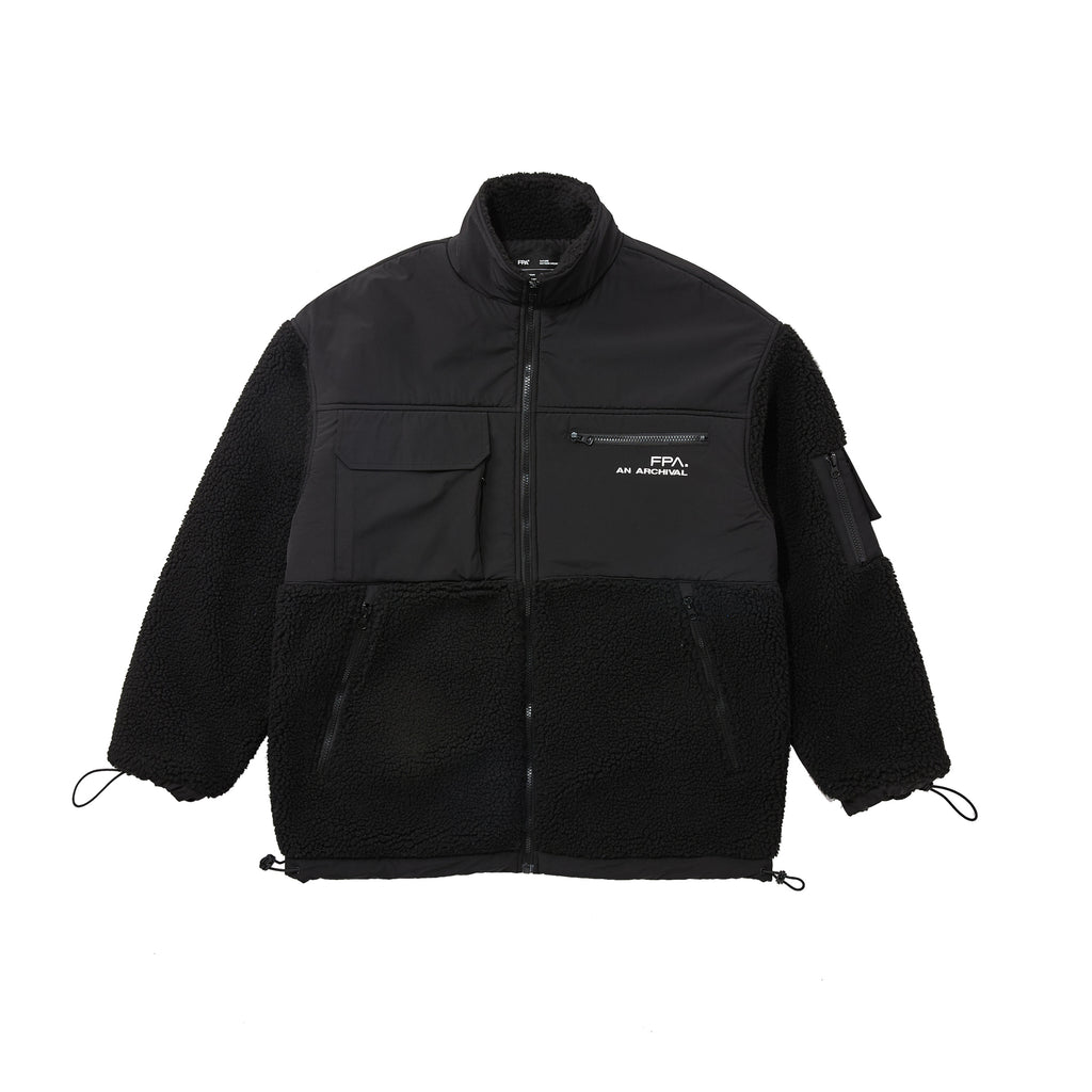 FPA (VENGETICE) Stand Collar Faux Shearling Quilted Cotton Jacket - Chinese Streetwear Winter Thick Coat