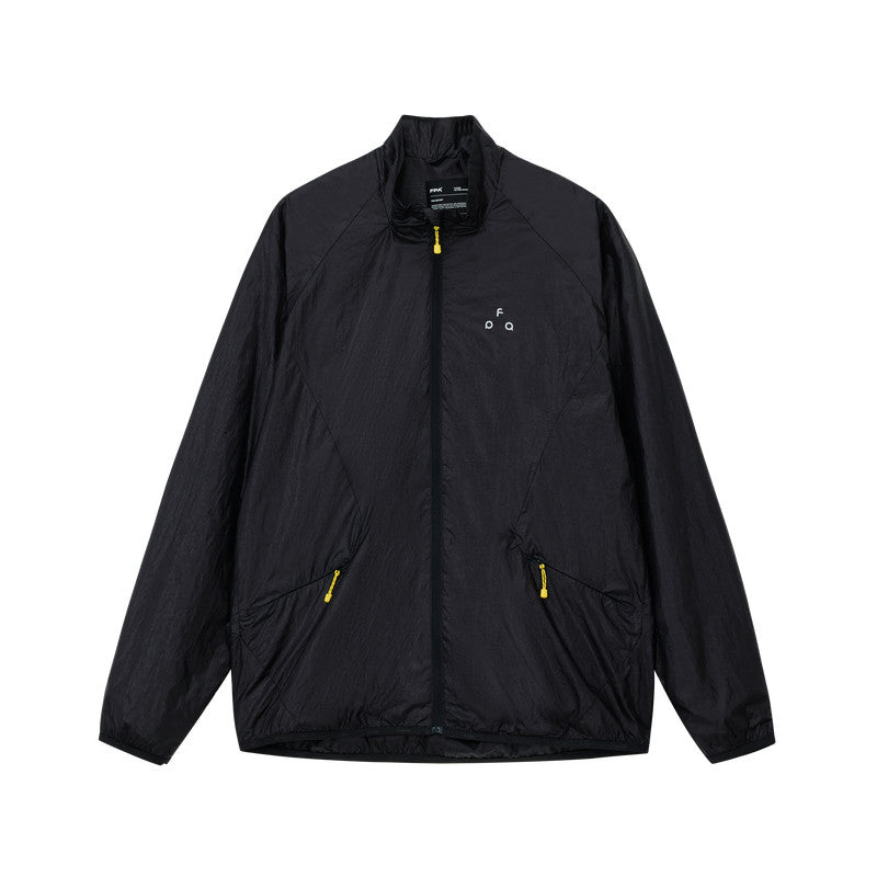 FPA Structured Triangle Print Jacket – Spring Casual Unisex Stand Collar Loose Lightweight Outdoor Sports Jacket
