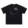 FPA Polka Dot COOLMAX Graphic Slogan Short Sleeve T-Shirt for Outdoor Sports, Round Neck, Unisex, Black and White