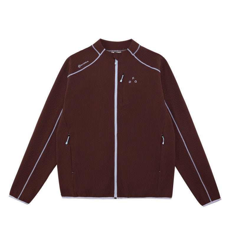 FPA Color-Block Contrast Stitch Jacket for Spring and Autumn, American Retro Zip-Up Long-Sleeve Unisex