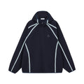 FPA Webbing Contrast Waffle Hooded Jacket Spring Athletic Cardigan Casual Retro Unisex Zip-Up Hoodie