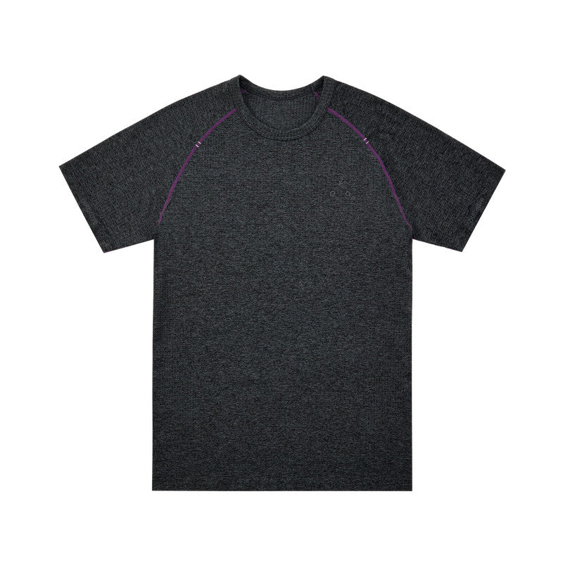 FPA One-Piece Knit Contrast Color Hasselblad Logo Short Sleeve Summer Round Neck Slim Fit Casual Fitness Outdoor Sports T-Shirt for Men