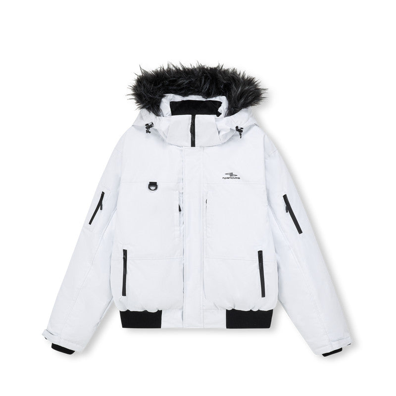 FPA Teflon Triple-Protection Extreme Cold Parka Down Jacket – Chinese Streetwear Trend, Loose Fit, Unisex, Fur Collar