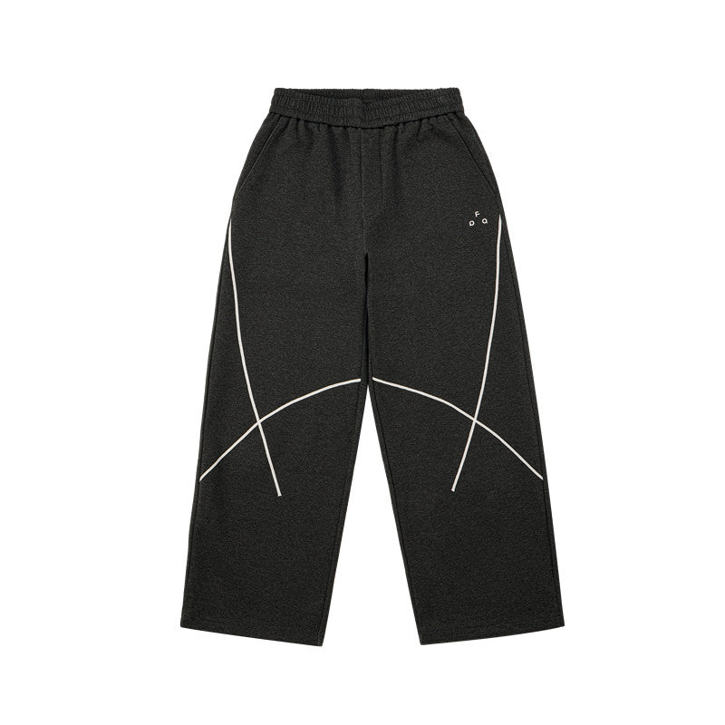FPA Sport Air Layer Curved Sweatpants - Spring Loose Straight Wide-Leg Unisex Casual Long Pants for Men