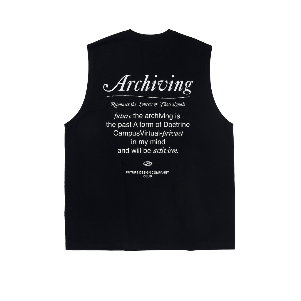 FPA Washed Letter Graphic Tank Top Summer Sport Fitness Chinese Street Style Loose Retro Cotton Sleeveless T-Shirt