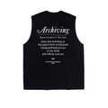 FPA Washed Letter Graphic Tank Top Summer Sport Fitness Chinese Street Style Loose Retro Cotton Sleeveless T-Shirt