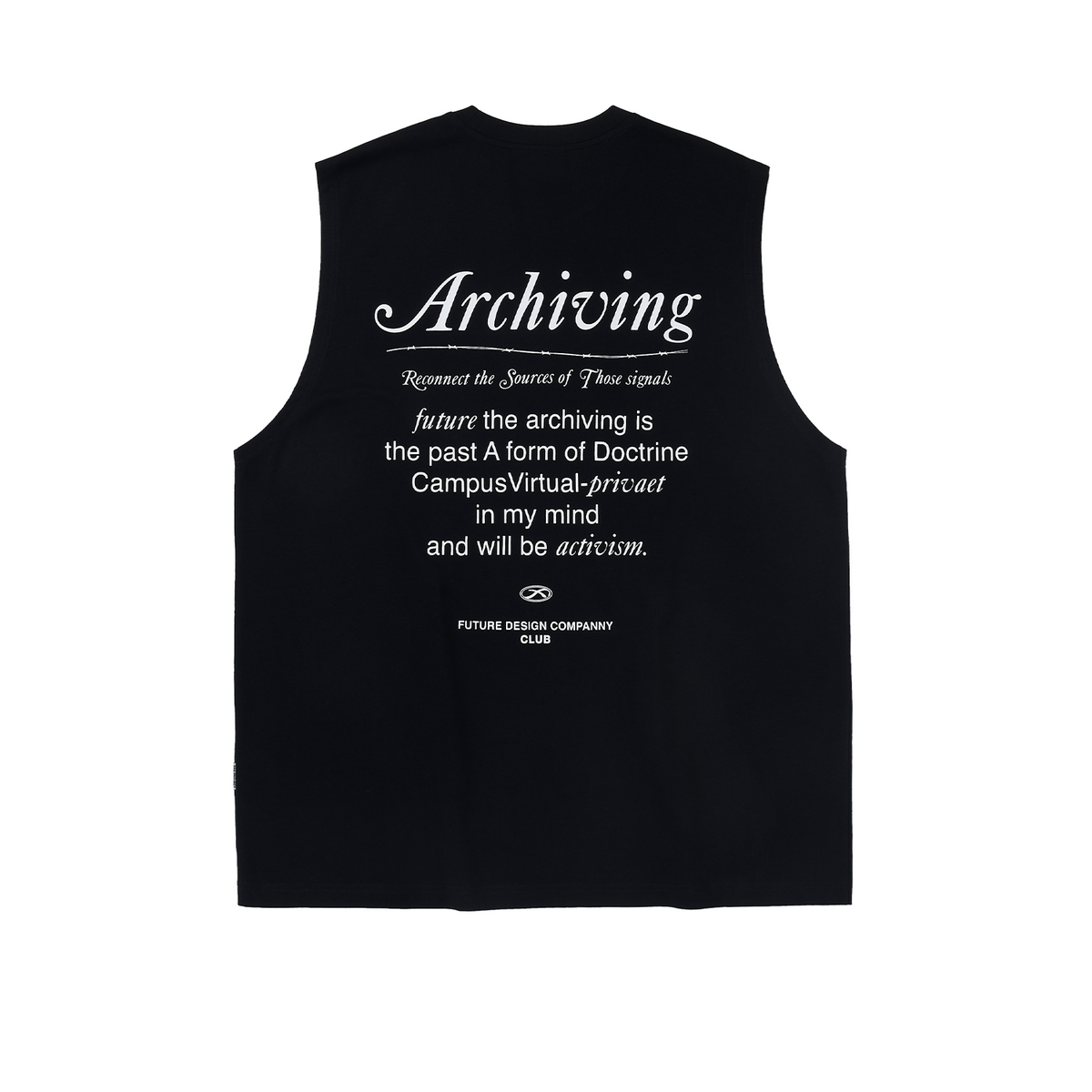 FPA Washed Letter Graphic Tank Top Summer Sport Fitness Chinese Street Style Loose Retro Cotton Sleeveless T-Shirt