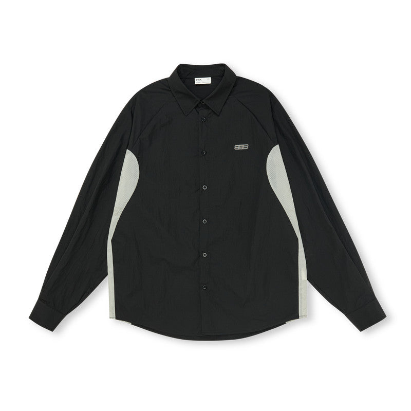 FPA Outdoor Lightweight Sun-Protection Laser-Cut Long-Sleeve Shirt, Chinese Streetwear Design Loose Casual Shirt Jacket