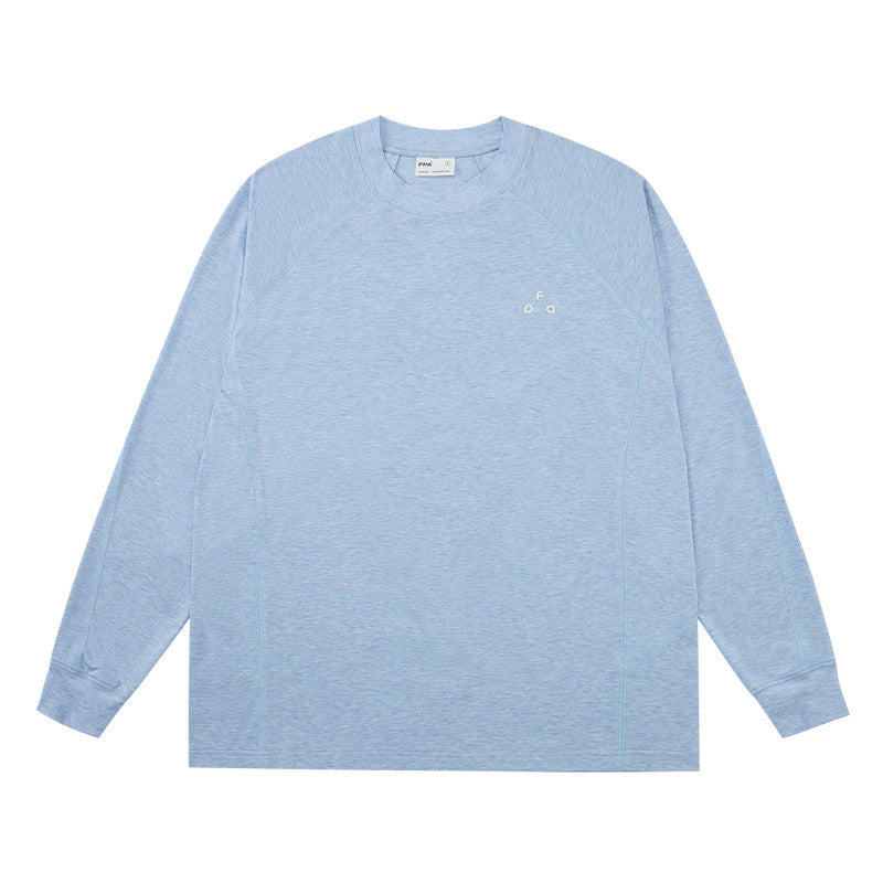 FPA Sorona Antibacterial Yarn-Dyed Logo Long-Sleeve T-Shirt - Chinese Streetwear Casual Loose Round Neck Couple Tee