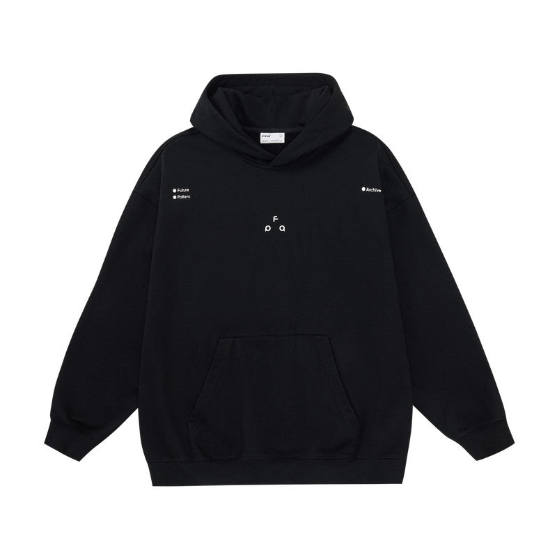 FPA Warm Fleece Hooded Sweatshirt - Chinese Streetwear Basic Logo Relaxed Unisex Couple Hoodie