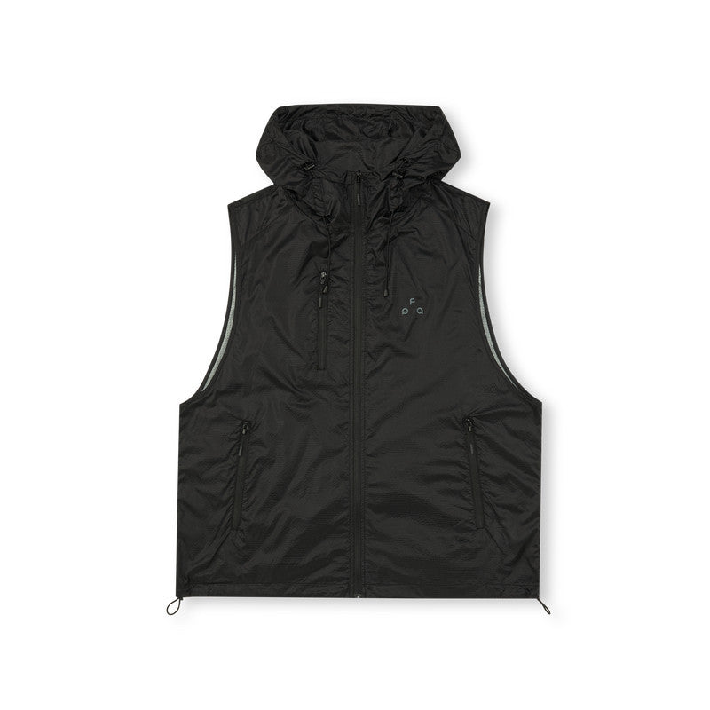 FPA Sports UPF40+ Lightweight Hooded Vest - Chinese Streetwear Summer American Style Thin Sleeveless Jacket for Men