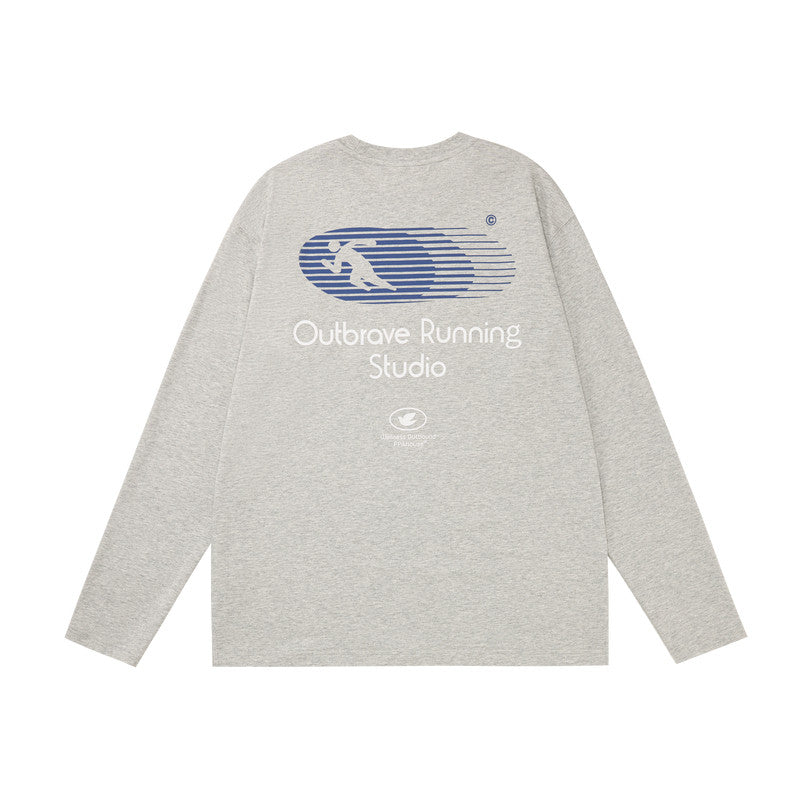 FPA Quick-Dry 7A Antibacterial Anti-Mite Sports Long Sleeve T-Shirt, Chinese Streetwear American Loose Round Neck Couple Outdoor Autumn T-Shirt