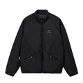 FPA 3M Thinsulate Quilted Zip-Up Cotton Jacket with Contrast Trim and Triangle Logo, Retro Sports Stand Collar, Autumn/Winter