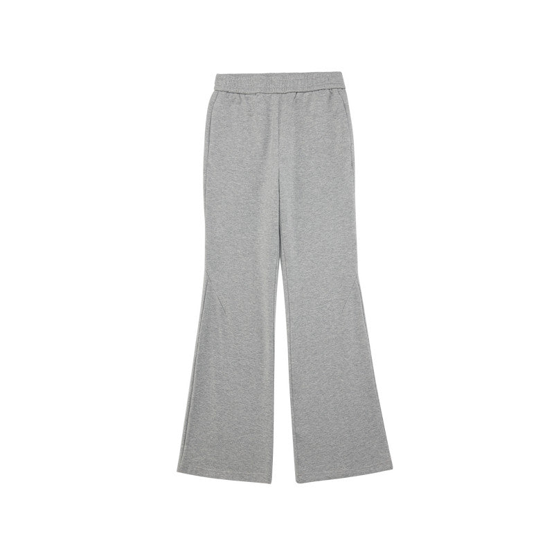 FPA Worsted Wool Floral Yarn Flared Sweatpants – Loose Wide-Leg Casual Athletic Set Trousers for Women, Spring/Fall