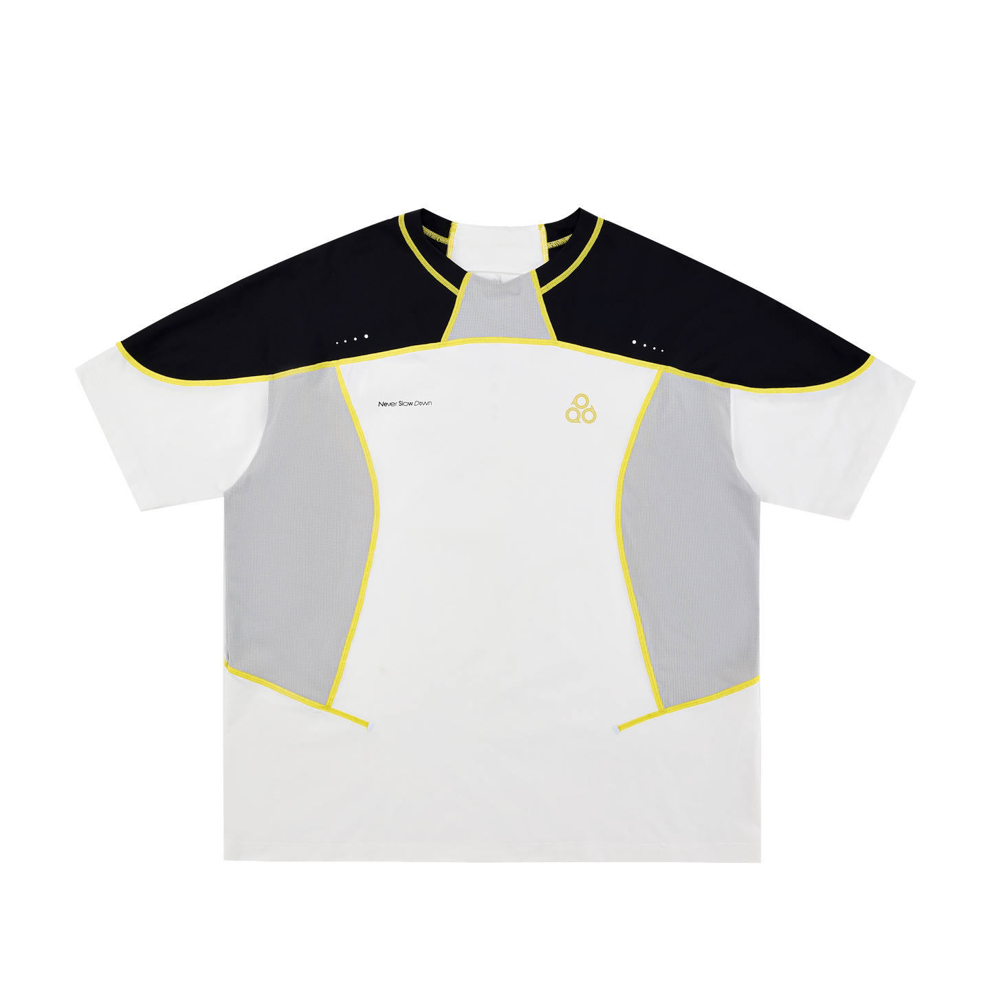 FPA Quick-Dry Color-Block Breathable Short-Sleeve T-Shirt, Summer Perforated Seam Detail, Round Neck, Couple Style, Casual Sports Tee
