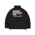 FPA Gradient Print Down Jacket - Chinese Streetwear Trend, Loose Fit, Winter Thickened, Stand Collar, Unisex Coat