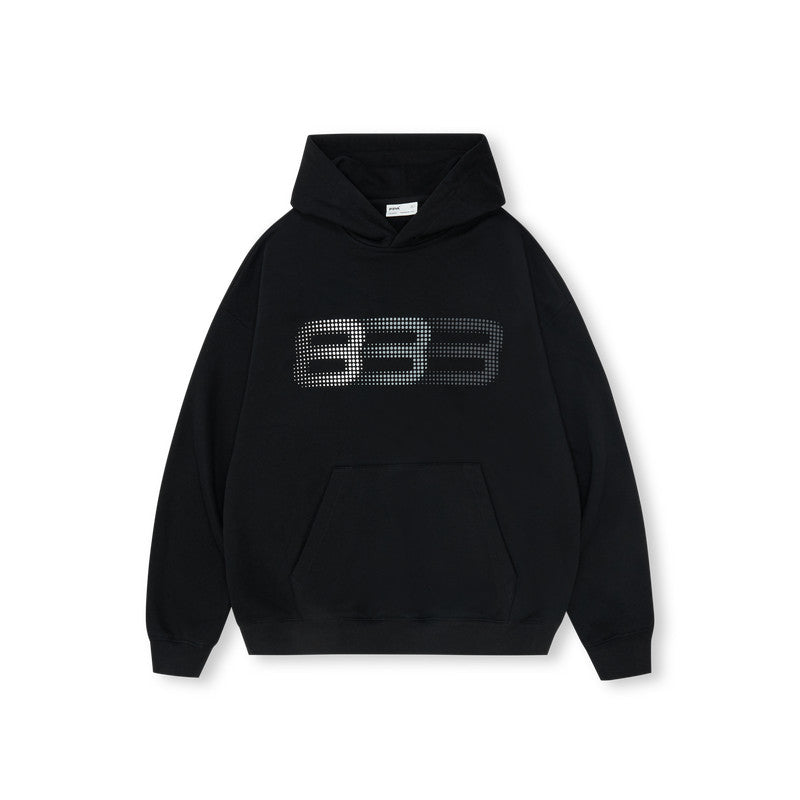 FPA Spectrum Logo Phantom 8 Hoodie - American Retro Heavyweight Black Pullover Hooded Sweatshirt for Men