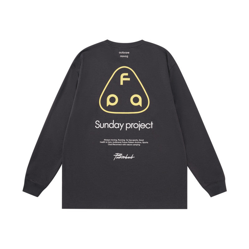 FPA Sorona UPF50+ Sun Protection Long Sleeve Spring/Fall Casual Loose Round Neck Outdoor Sports Couple T-Shirt for Men