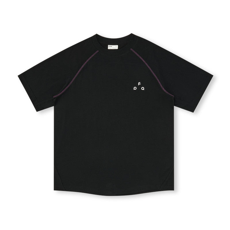 FPA Quick-Dry 7A Antibacterial Hasso Thread Short-Sleeve T-Shirt, Chinese Streetwear, Relaxed Fit, Crew Neck, Couple's Matching, Summer Black Tee