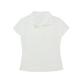 FPA Color-Block Triangle Logo Basic Polo Shirt Summer Slim Fit Short V-Neck Black White Short Sleeve T-Shirt for Women