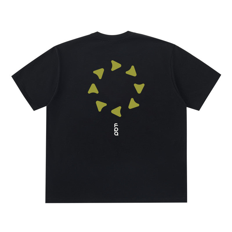 FPA Cool-Touch Ice Skin Sports Outdoor Short Sleeve T-Shirt, Streetwear Trendy American Style Summer Casual Couple Black Short Sleeve Men