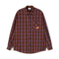 FPA Vintage Plaid Casual Shirt – Retro Textured, Loose Fit, Long Sleeve, Spring/Fall, Unisex