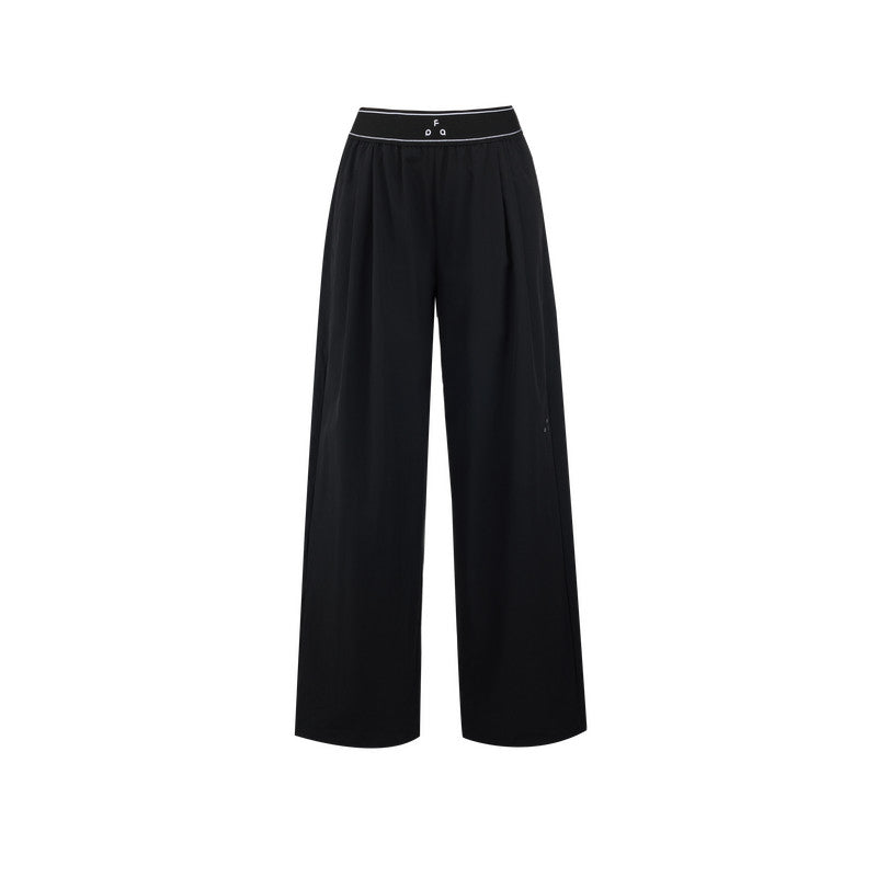 FPA High-Waist Stretch Logo Webbing Quick-Dry Trousers for Women, Chinese Street Style Summer Versatile Outdoor Sports Casual Pants