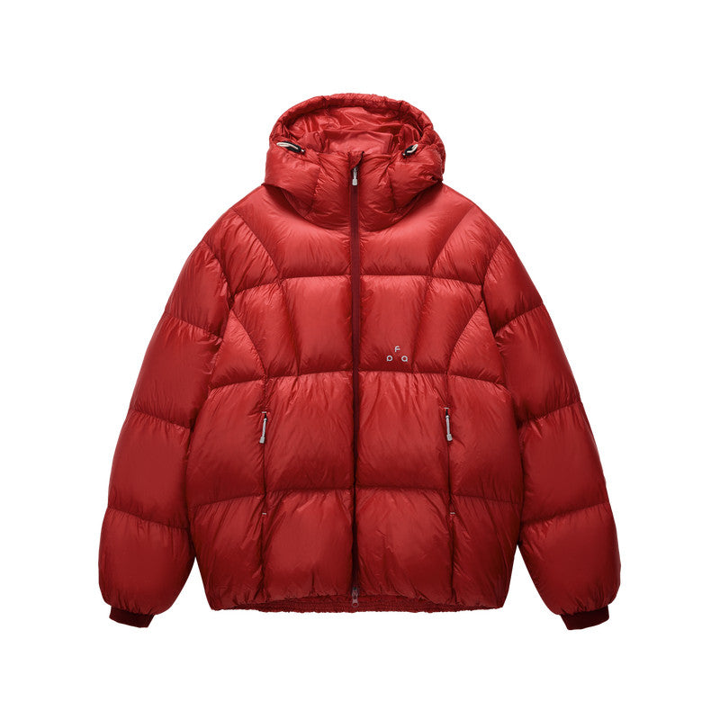 FPA95 Down 800 Fill Power Aurora Hooded Down Jacket in Chinese Red - New Year Limited Edition