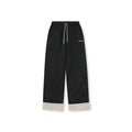 FPA Heavy-Duty Water-Repellent Quilted Cotton Pants with Fleece Lining – Winter Thickened Warm Streetwear Loose Straight-Leg Trousers