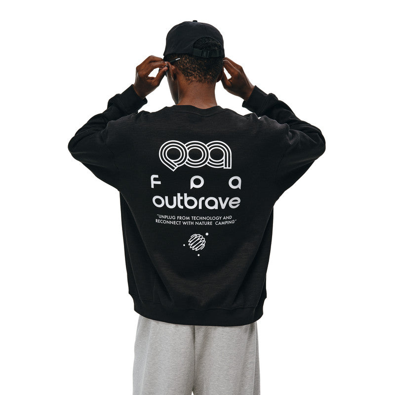 FPA Track Pattern Printed Pullover Crew Neck Sweatshirt