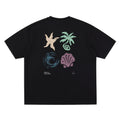 FPA Summer Vacation Element Color-Block COOLMAX Short Sleeve Couple Round Neck Breathable Outdoor Sports T-Shirt