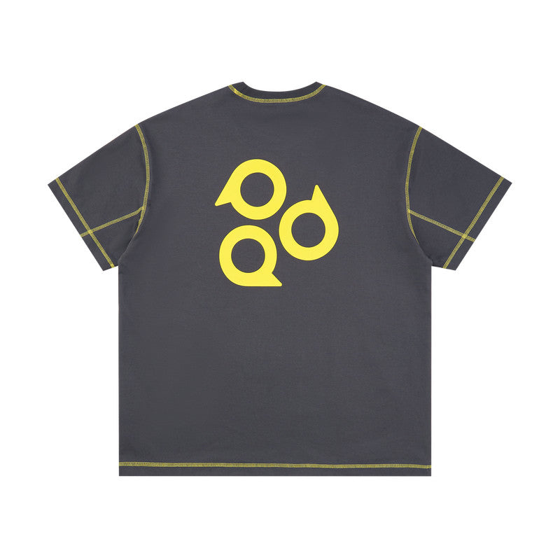 FPA Cool-Touch Antibacterial Quick-Dry Short-Sleeve T-Shirt with Hasu Line Logo - Unisex Summer Loose Fit Streetwear Couple Tee