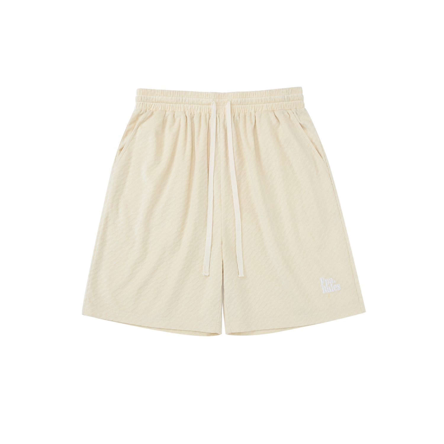 FPA Brushed Twill Textured Embroidered Shorts Summer Chinese Street Style Loose Casual Straight-Leg Mid-Length Shorts