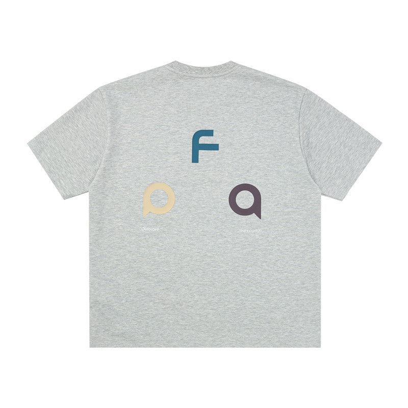 FPA Ice Cream Color Block Triangle Logo Athletic Quick-Dry Antimicrobial Short Sleeve T-Shirt - National Trend Summer Basic Logo Tee