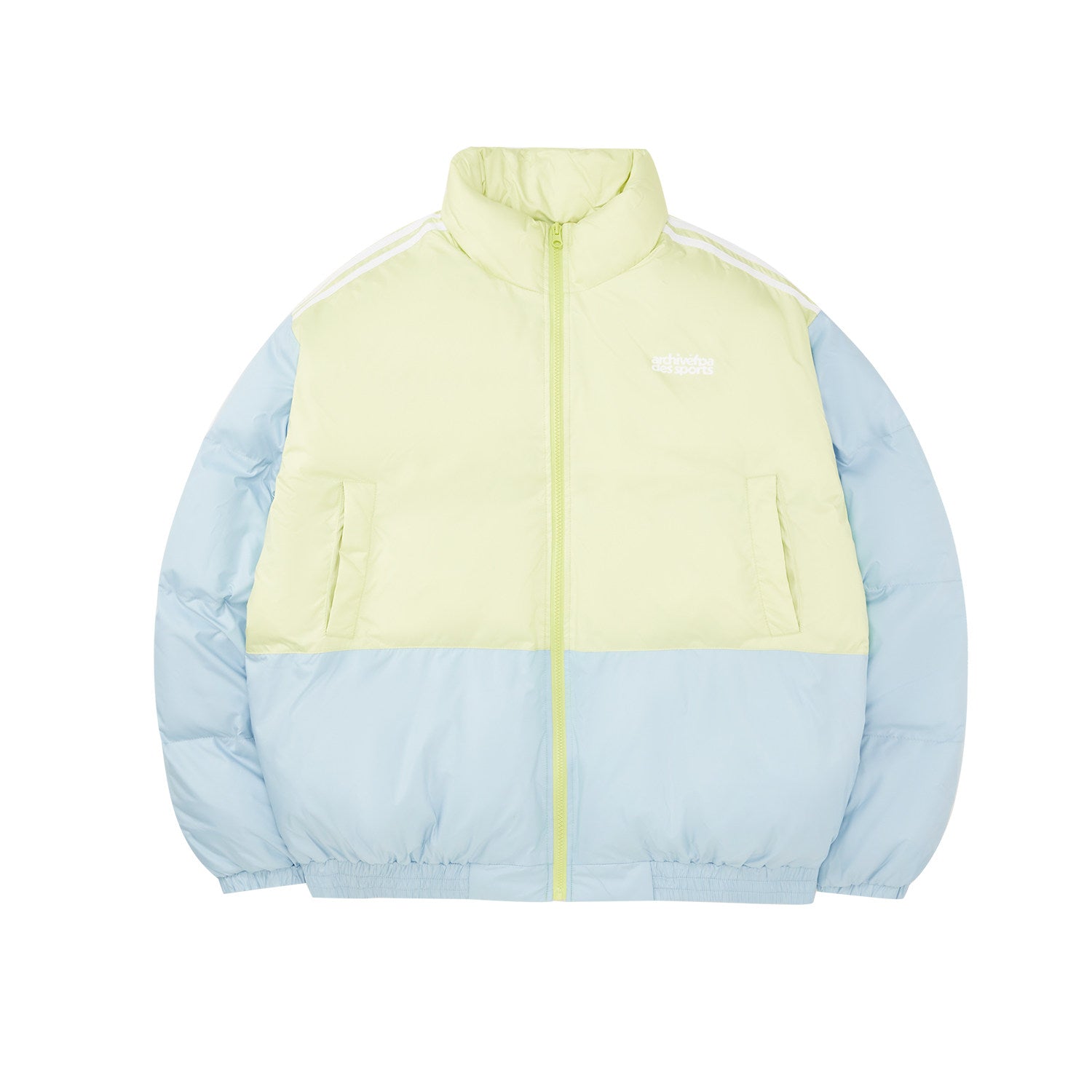 FPA Contrast Webbing Stand Collar Cotton Padded Coat 2023 New Winter Chinese Street Style Loose Fit Thickened Puffer Jacket