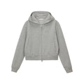 FPA Double Zipper Hooded Cropped Fleece Sweatshirt