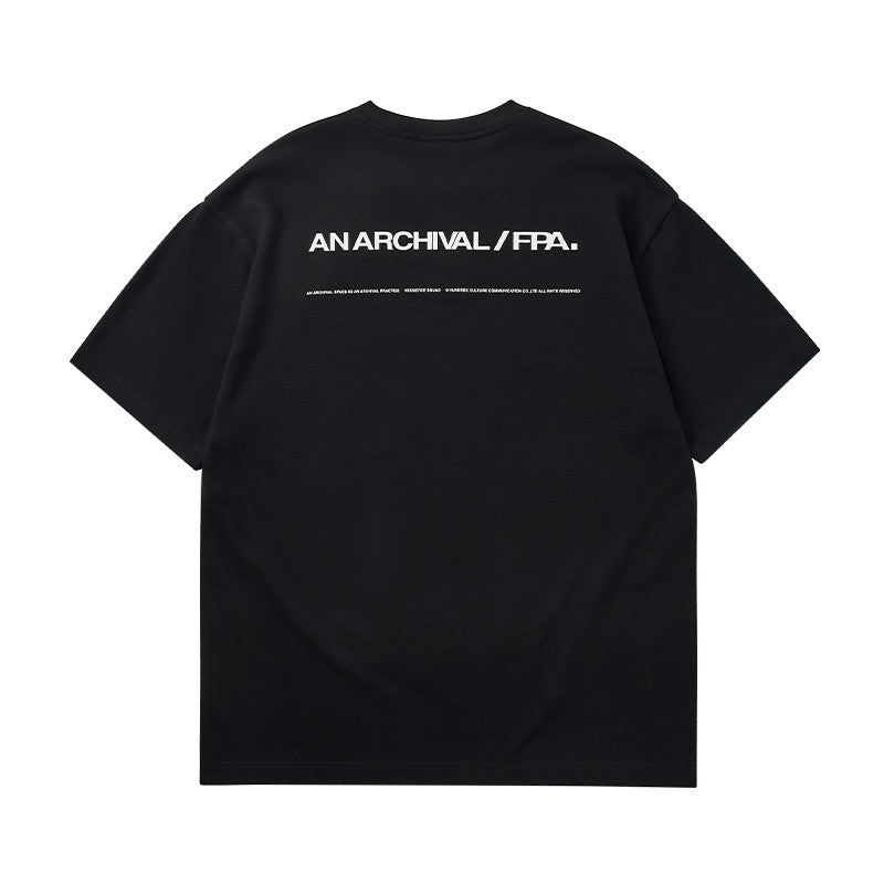 FPA Basic Black Pure Cotton Short-Sleeve T-Shirt, Chinese Streetwear Trend, Loose Summer Crew Neck Half Sleeve for Men