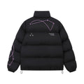 FPA Line Pattern Logo Stand Collar Down Jacket