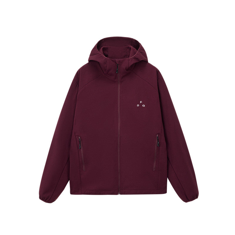 FPA Moisture-Wicking Sports Hooded Jacket Spring Autumn Outdoor Basic Casual Unisex Couple Thin Coat