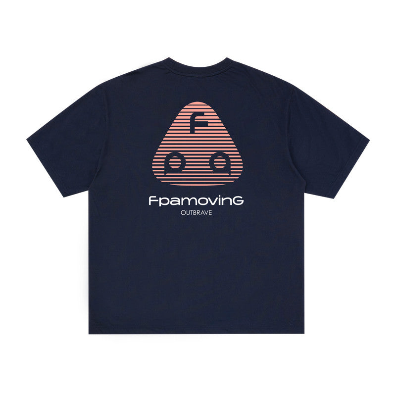 FPA Quick-Dry Cool-Touch 7A Antibacterial Short-Sleeve T-Shirt for Summer, Round Neck, Printed, Heavyweight, Loose Fit, Couple Style