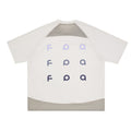 FPA Gradient Logo Textured Patchwork Short Sleeve T-Shirt – Summer Outdoor Quick-Dry Cooling Unisex Loose Fit Couple Tee