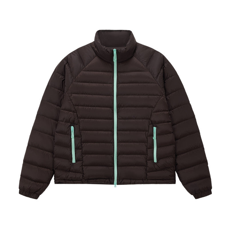 FPA Color-Block Lightweight Down Jacket for Couples, 90% White Duck Down, Outdoor Sports, Autumn/Winter