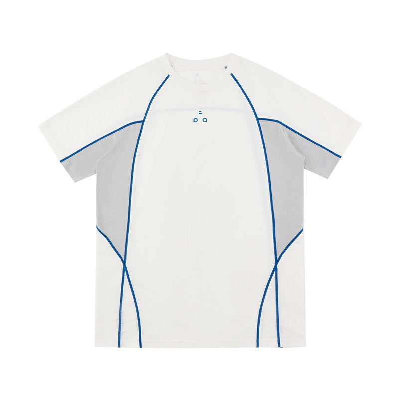 FPA Breathable Quick-Dry Lightweight Color-Block Contrast Stitch Fitness Running Short Sleeve Summer Casual Crew Neck T-Shirt for Men