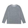 FPA Style Contrast Stripe Long-Sleeve T-Shirt for Outdoor Sports, Crew Neck, Unisex, Casual