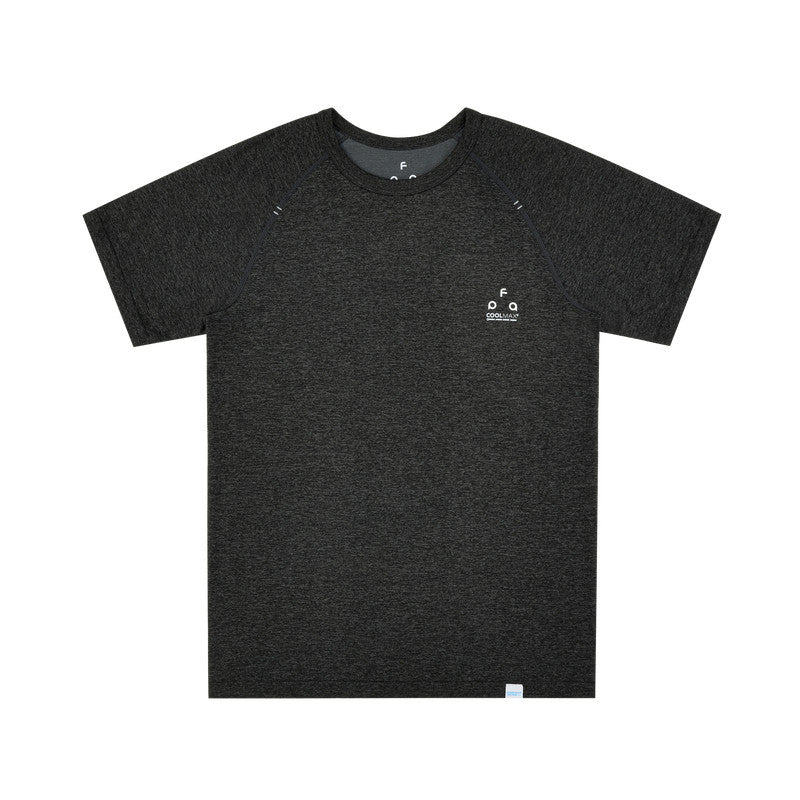 FPA COOLMAX One-Piece Knit Athletic Heather Short Sleeve Outdoor Crew Neck Fitted Premium Design Summer T-Shirt for Men