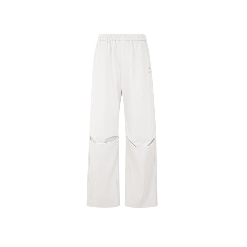 FPA Outdoor Three-Proof Adjustable Length Paratrooper Pants, National Trend Summer Design Loose Sports White Casual Pants