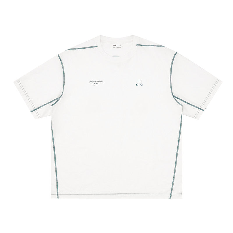 FPA Sorona Quick-Dry UV-Resistant Hasso Short Sleeve Summer Loose Casual Crew Neck Heavyweight Couple T-Shirt for Men